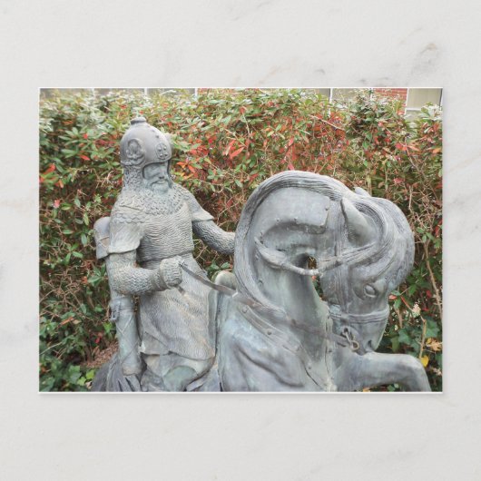 Ritter auf Pferd Postkarte (Vorderseite)