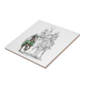 Ritter aus der mittelalterlichen Renaissance Fliese (Seite)