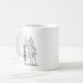 Ritter aus der mittelalterlichen Renaissance Kaffeetasse (Vorderseite Links)