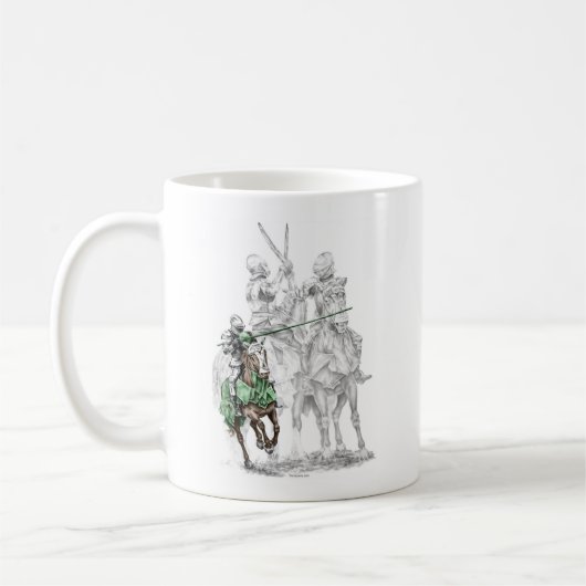 Ritter aus der mittelalterlichen Renaissance Kaffeetasse (Links)