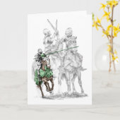 Ritter aus der mittelalterlichen Renaissance Karte (Gelbe Blume)