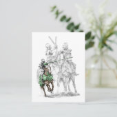 Ritter aus der mittelalterlichen Renaissance Postkarte (Stehend Vorderseite)