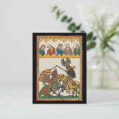 Ritter bei einem Turnier spielen Postkarte (Stehend Vorderseite)