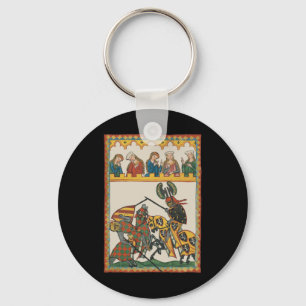 Ritter bei einem Turnier spielen Schlüsselanhänger