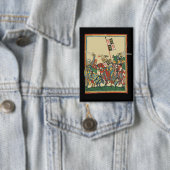 Ritter Charging, Codex Manesse aus dem 14. Jahrhun Button (Insitu)