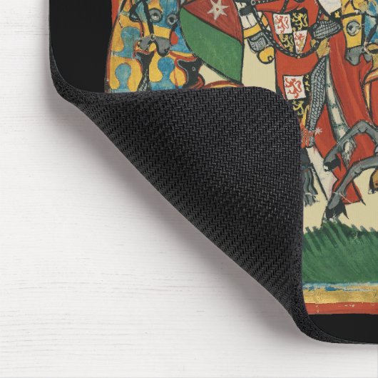 Ritter Charging, Codex Manesse aus dem 14. Jahrhun Mousepad (Ecke)