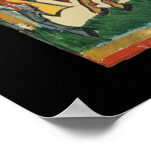 Ritter Charging, Codex Manesse aus dem 14. Jahrhun Poster (Ecke)