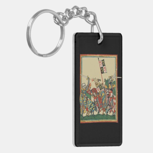 Ritter Charging, Codex Manesse aus dem 14. Jahrhun Schlüsselanhänger (Vorderseite links)