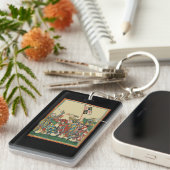 Ritter Charging, Codex Manesse aus dem 14. Jahrhun Schlüsselanhänger (Vorderseite rechts)