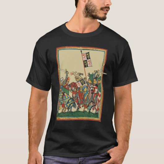 Ritter Charging, Codex Manesse aus dem 14. Jahrhun T-Shirt (Vorderseite)