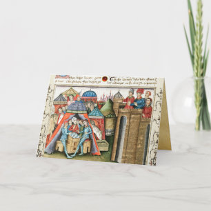 Ritter Cifar beobachtet das Feindeslager beim Scha Feiertagskarte