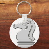 Ritter Cool Metallic Schachstück Schlüsselanhänger (Vorderseite)