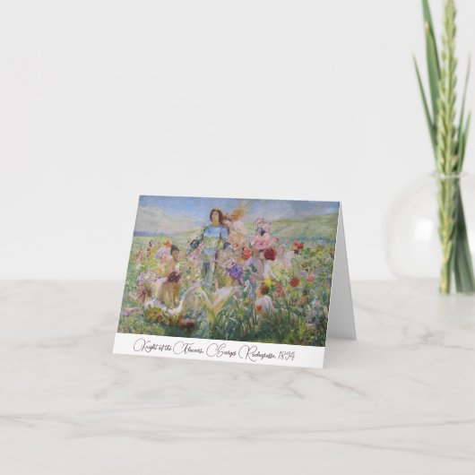 Ritter der Blume (Leere Innenseite) Note Card (Vorderseite)