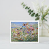 Ritter der Blume von Rochegrosse Postkarte (Stehend Vorderseite)