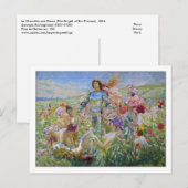 Ritter der Blume von Rochegrosse Postkarte (Vorne/Hinten)