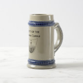 "Ritter der brennenden Kerze" Stein Bierglas (VorderseiteRechts)