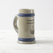 "Ritter der brennenden Kerze" Stein Bierglas (Vorderseite Links)