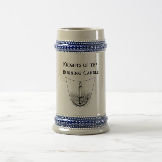"Ritter der brennenden Kerze" Stein Bierglas (Mittel)