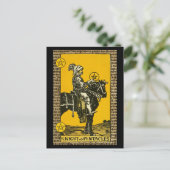 Ritter der Pentakel Tarot Postkarte (Stehend Vorderseite)