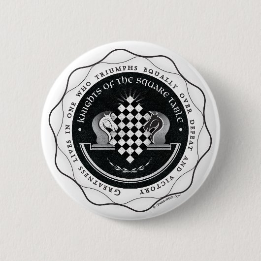 Ritter der quadratischen Tabelle - Größen-Zitat Button (Vorderseite)