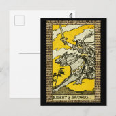 Ritter der Schwerter Tarot Postkarte (Vorne/Hinten)