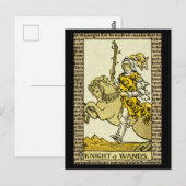 Ritter der Stäbe Tarot Postkarte (Vorne/Hinten)