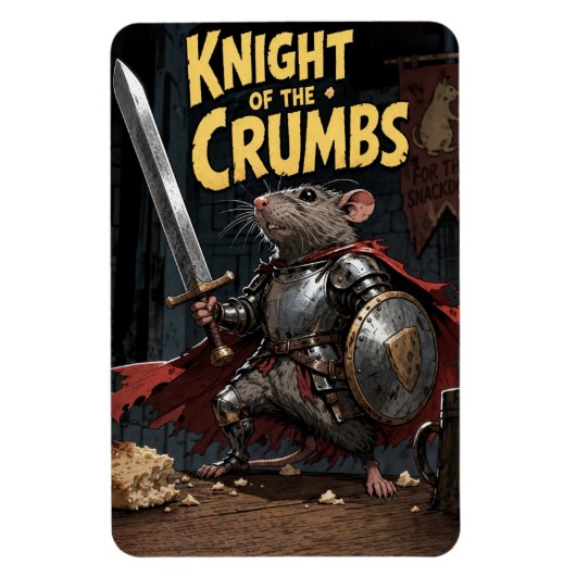 Ritter des Krümel-Comic-Buch-Ratte Magnet (Vertikal)
