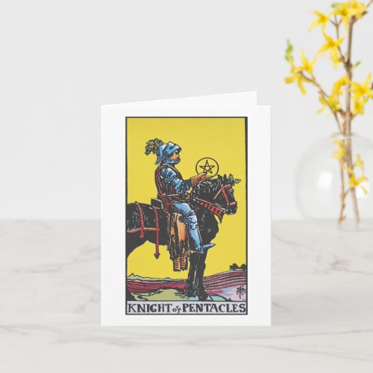 Ritter des Pentagramms leere Karte (Gelbe Blume)