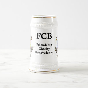 Ritter des Pythias-Logos Stein Bierglas