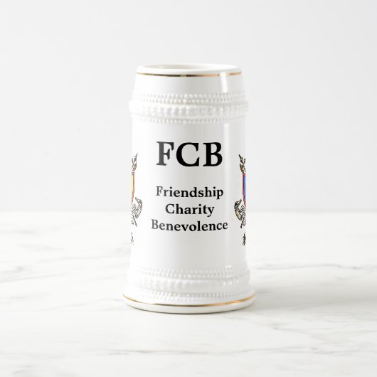 Ritter des Pythias-Logos Stein Bierglas (Mittel)