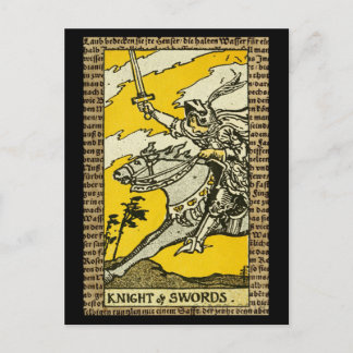 Ritter des Schwerter Tarot Postkarte