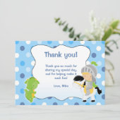 Ritter-Drache danken Ihnen zu kardieren Dankeskarte (Stehend Vorderseite)