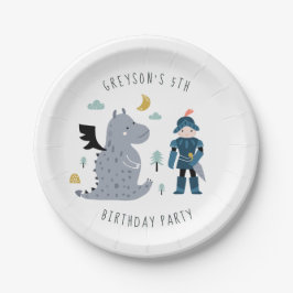 Ritter & Dragons Geburtstagsparty Pappteller