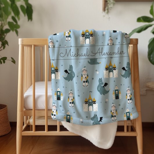 Ritter & Dragons Muster Sherpa Blankon Sherpadecke