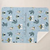 Ritter & Dragons Muster Sherpa Blankon Sherpadecke (Vorderseite (Horizontal))