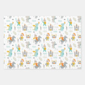 Ritter & Dragons Umschlagpapier Set 3 Geschenkpapier Set (Vorderseite 3)