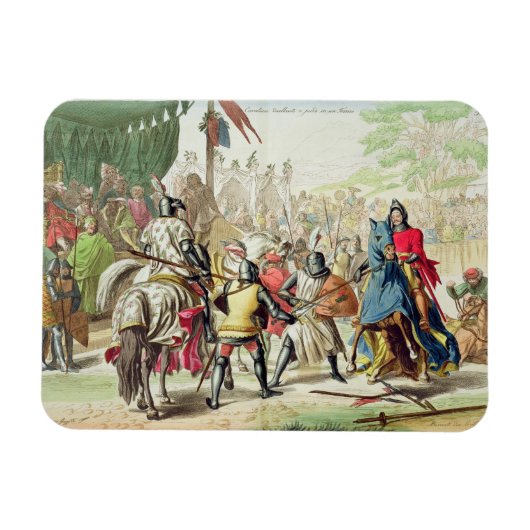 Ritter Dueling on Foot in a Tournament, Teller 1 Magnet (Horizontal)