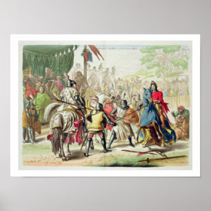 Ritter Dueling on Foot in a Tournament, Teller 1 Poster