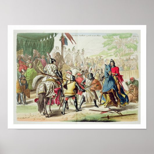 Ritter Dueling on Foot in a Tournament, Teller 1 Poster (Vorne)