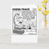 Ritter erinnert sich an Schach Peace Cartoon Karte (Gelbe Blume)