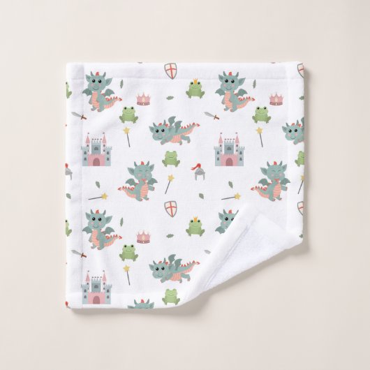 Ritter Fairytale Burg Kinderzimmer Badhandtuch Set (Waschlappen)