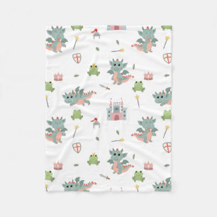 Ritter Fairytale Burg Kinderzimmer Fleecedecke