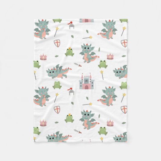 Ritter Fairytale Burg Kinderzimmer Fleecedecke (Vorderseite)