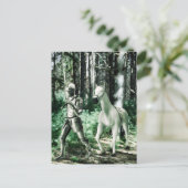 Ritter führt sein Pferd Postkarte (Stehend Vorderseite)