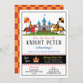 Ritter Geburtstagsparty - Einladung (Vorne/Hinten)