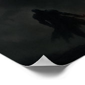 Ritter gegen Drachen unter dem blutroten Mond Fant Poster (Ecke)