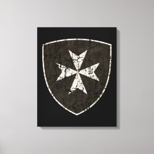 Ritter Hospitaller Kreuz, beunruhigt Leinwanddruck