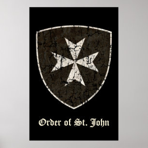 Ritter Hospitaller Kreuz, beunruhigt Poster