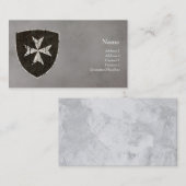 Ritter Hospitaller Kreuz, beunruhigt Visitenkarte (Vorne/Hinten)