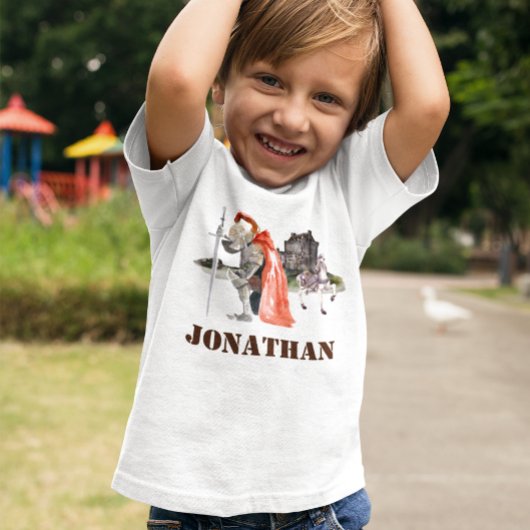 Ritter im Armor Burg Mittelalterliches Personalisi T-Shirt